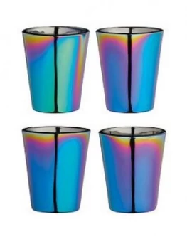 Kitchencraft Barcraft Rainbow Iridescent Shot Glasses - Set Of 4