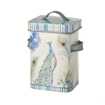 Peacock Metal Canister By Heaven Sends