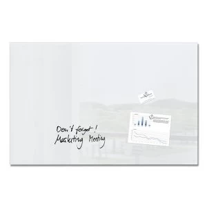 Sigel Artverum High Quality Tempered Glass Magnetic Board with Fixings 1000x650mm White