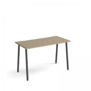 Sparta straight desk 1200mm x 600mm with A-frame legs - charcoal frame