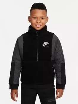Boys, Nike NSW Winterized Nike Air Top - Black/White, Size Xs