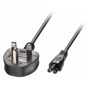 Lindy 30460 power cable Black 1m C5 coupler