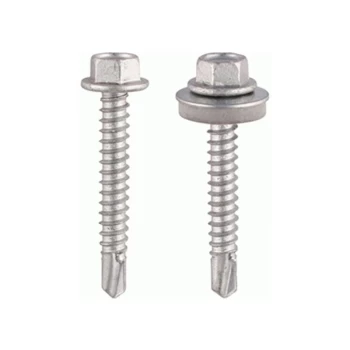 5.5 x 70mm Hex Head Self Drilling Light Section TEK Screws With 16mm Washer Qty 100 - Timco