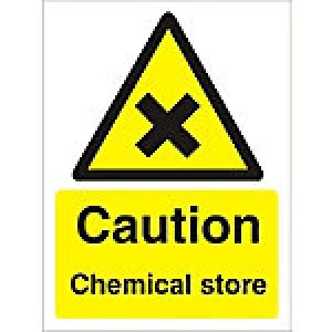 Warning Sign Chemical Store Plastic 40 x 30 cm