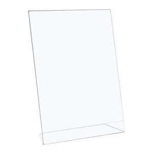 Office Sign Holder Portrait Slanted A4 Clear 938546