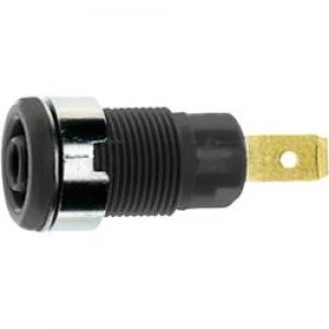 Safety jack socket Socket vertical vertical Pin diameter 4mm Black