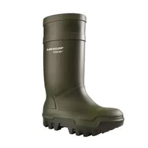 Dunlop Adults Unisex Purofort Thermo Plus Full Safety Wellies (8 UK) (Green)