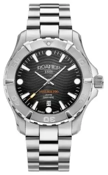 Roamer 860833 41 55 70 Mens Deep Sea 200 Black Dial Watch