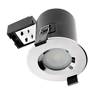Wickes Fire Rated Chrome Shower Light Fitting with Warm White Cob LED - 5W GU10