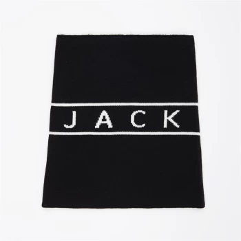 Jack Wills Unisex Ski Knitted Snood - Black
