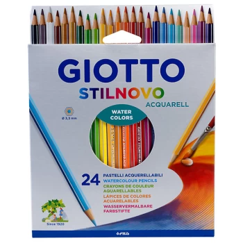 Giotto 255800 Stilnovo Acquarell Watercolour Pencils - Pack of 24