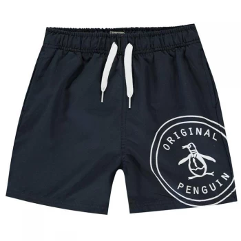 Original Penguin Logo Swim Shorts - Navy Blazer