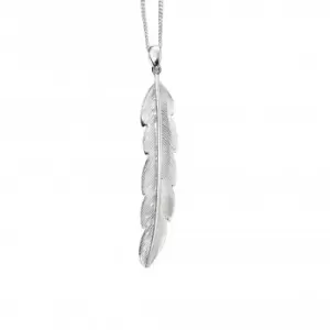 Sterling Silver Large Feather Pendant P4872