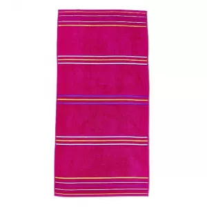 Catherine Lansfield Rainbow Beach Towel Pair Pink and Orange