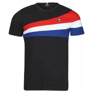 Le Coq Sportif TRI TEE SS N 1 M mens T shirt in Black - Sizes XXL,S,M,L,XL,XS