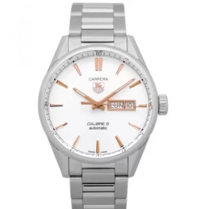 Carrera Calibre 5 Day-Date Automatic Silver Dial Mens Watch