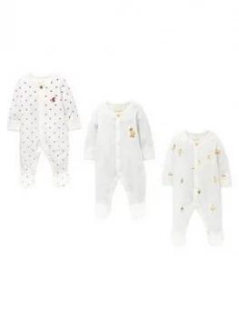 Joules Baby Unisex 3 Pack Duck Babygrows - White