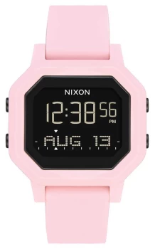 Nixon Siren Pale Pink Digital Pink Silicone Strap Watch
