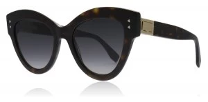 Fendi FF0266/S Sunglasses Dark Havana 086 52mm