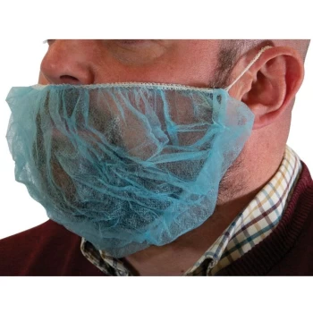 Blue Beard Mask, Pack of 100 - Sitesafe