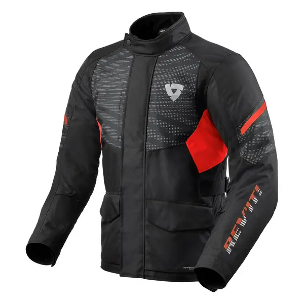 REV'IT! Duke H2O Jacket Black Red Size 2XL