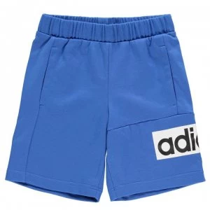 adidas Box Logo Shorts Junior Boys - Blue/Wht/Blk