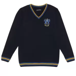 Harry Potter Boys Ravenclaw Knitted Jumper (11-12 Years) (Navy)