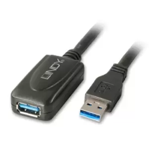 Lindy 5.0m USB 3.0 M/F USB cable 5m USB 3.2 Gen 1 (3.1 Gen 1) USB A Black