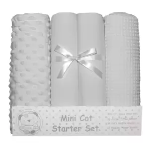 Snuggle Baby Mini Cot Starter Set (4 Pieces) (One Size) (Grey)