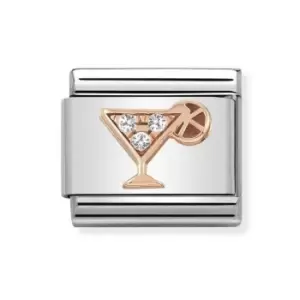 Nomination Classic Rose Gold CZ Cocktail Charm
