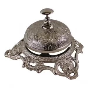 Silver Metal Embossed Desk Bell