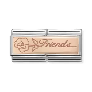 Nomination Classic Rose Gold Friends Flower Charm