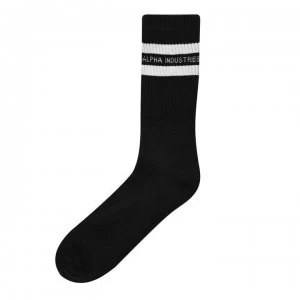 Alpha Industries Stripe Socks - Black
