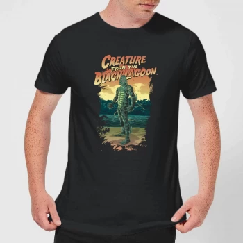 Universal Monsters Creature From The Black Lagoon Illustrated Mens T-Shirt - Black - 4XL - Black