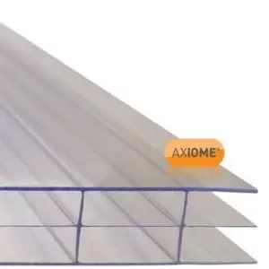 Axiome Clear Polycarbonate Multiwall Roofing Sheet (L)5M (W)1050mm (T)16mm