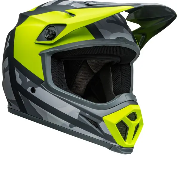 Bell MX-9 MIPS Alter Ego Hi-Viz Yellow Camo Full Face Helmet Size XL