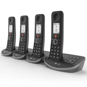 BT Advanced Cordless Home Phone with Nuisance Call Blocking and Answering Machine - Quad