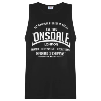 Lonsdale Boxing Vest Top Mens - Black