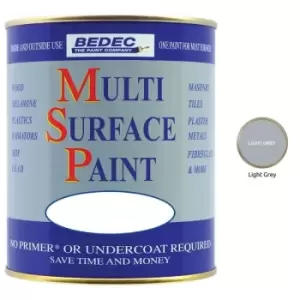 Bedec - Multi Surface Paint - Matt - Light Grey - 750ml - Light Grey