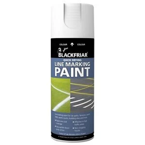 Blackfriar White Matt Multi-surface Line-marking spray Paint 400ml