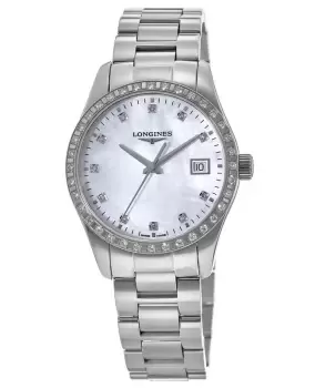 Longines Conquest Classic Mother of Pearl Dial Diamond Stainless Steel Womens Watch L2.386.0.87.6 L2.386.0.87.6
