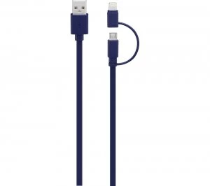 Iwantit USB to Micro USB Cable with Lightning Adapter 1m