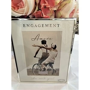 5" x 7" - Amore By Juliana Silver Frame - Engagement