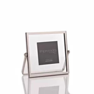 Impressions Silver Colour Hinged Photo Frame 2" x 2"