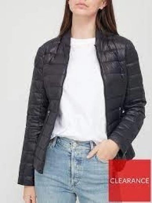Armani Exchange Padded Packaway Jacket Black Size XS Women