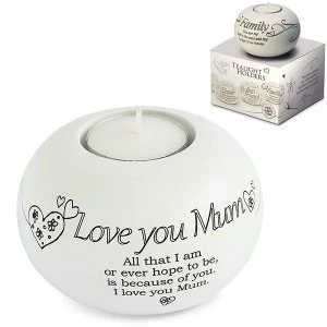 Said with Sentiment Tea Light Holders Love You Mum
