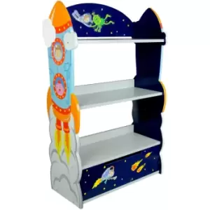 Fantasy Fields Childrens Outer Space Kids Wooden Bookcase Book Shelf TD-12220A - Blue