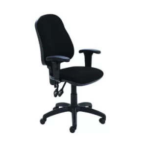 Calypso Operator Chair with Adjustable Arms 640x640x985-1175mm Black KF822875