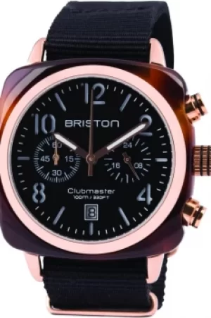 Mens Briston Clubmaster Classic Acetate Chronograph Watch 14140.PRA.T.1.NB
