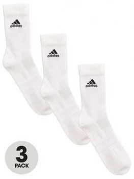 Adidas Kids Crew Sock 3 Pack - White